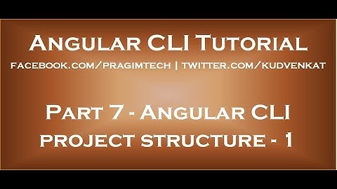 Angular CLI-projectstructuur 1