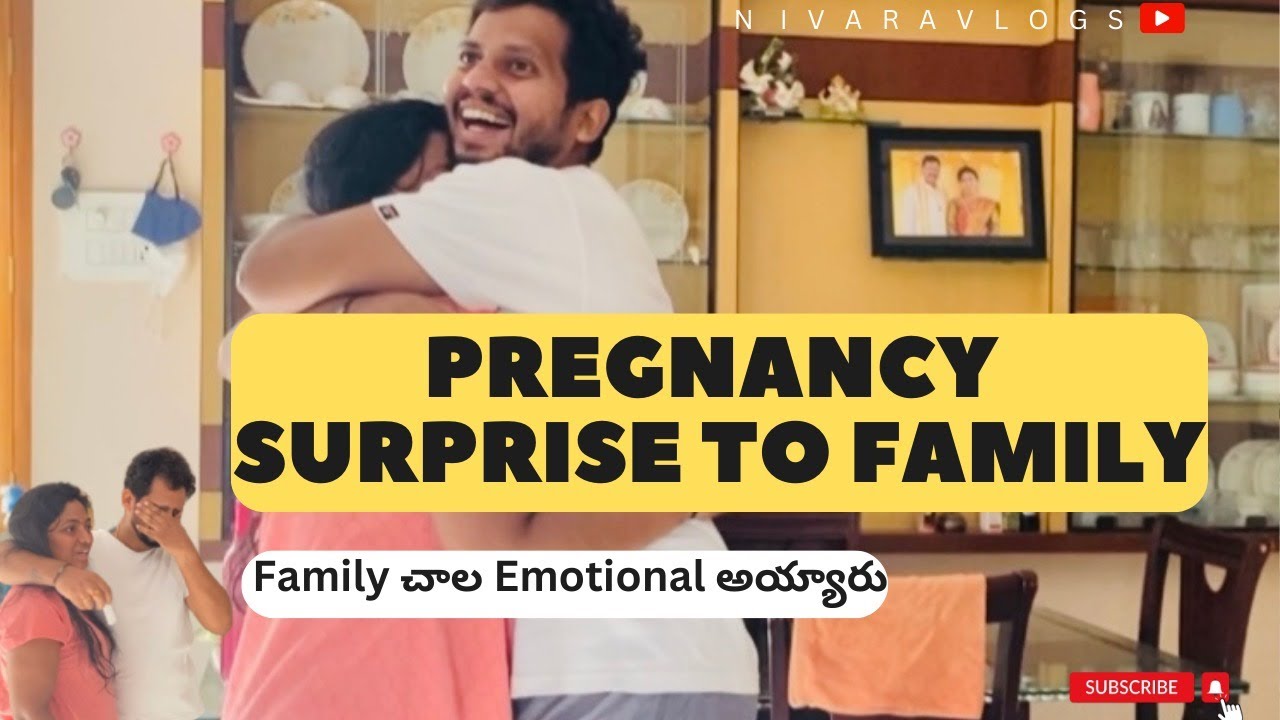 Pregnancy surprise to husband||pregnancy reveal||family got emotional