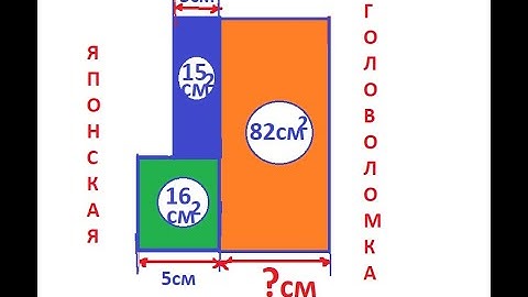 Японская головоломка Найти длину оранжевого прямоугольника логическим способом