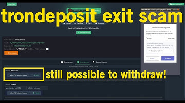 trondeposit exit scam: still possible to withdraw!
