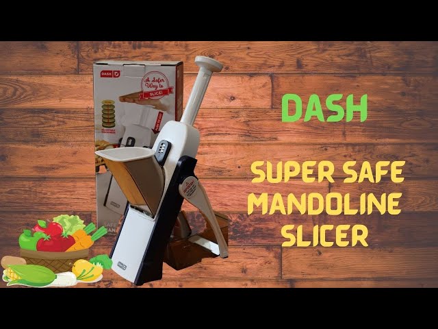 Dash Safe Slice Mandoline Slicer, Dicer for Vegetables with Thickness Adjuster -Black