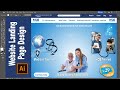 health landing page UI design tutorial I illustrator (Health Care Landing page) #landingpagedesign