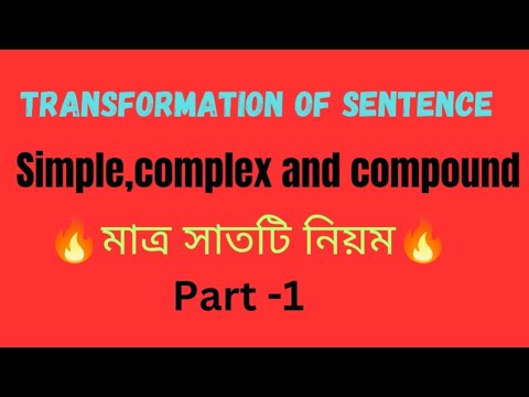 Simple,Complex and compound sentence l Transformation of sentence ll ...