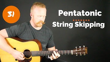 Pentatonic String Skipping Exercise |Ep. 31| GuitarWOD