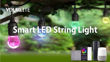 YOURLITE IP65 Waterproof RGB Color Changing Smart Wifi Tuya APP Control Smart LED String Light