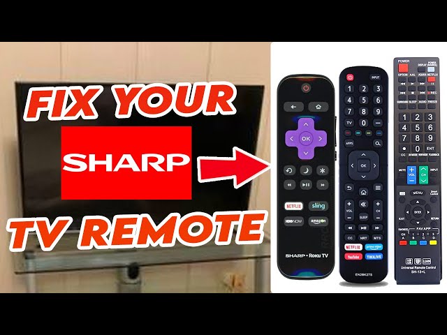 Remplacement pour télécommande TV Sharp GB004WJSA - Fonctionne