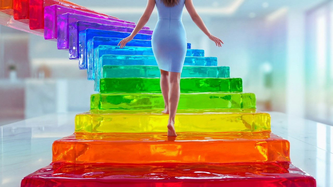 Which Staircase Is the Most Satisfying? 🌈🧠 | AI Visual ASMR