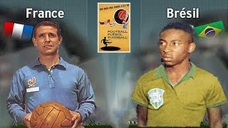 World Cup 58  : ( in colour) Semi final Brazil  5 x 2 France  (All Goals )