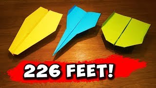 How To Make 5 EASY Paper Airplanes that FLY FAR