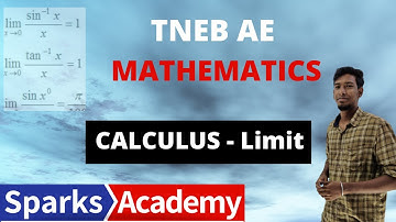 Limits - Calculus ||  Solved Problems || Engineering Mathematics ||  TNEB, TRB | Sparks Academy