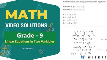 Linear Equations In Two Variables word problems for Grade 9 - Set 1605600281