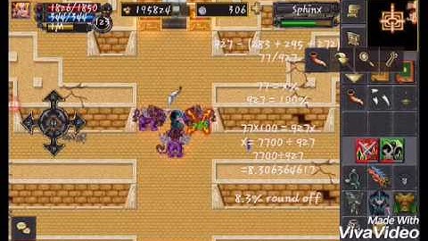 Tamed pet - sphinx ( TibiaME)