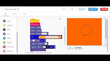 How to draw shapes with given sides in edublocks python