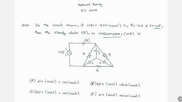 Network Theory GATE PYQ | Question 38 | Ram Balaji S