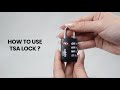 HOW TO USE TRAVEL TSA LOCK?
