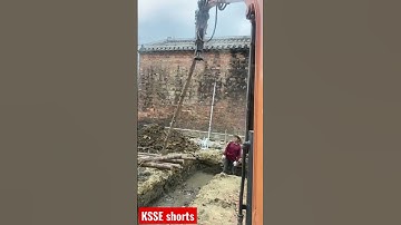 Wood piles for a residential building #innovation #construction #learning #subscribe