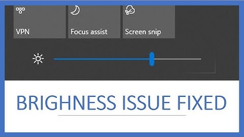 Windows 10 Brightness Control Not working | QUICK FIX