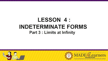 Lesson 4 Indeterminate Forms Part 3 Limits Involving Infinity