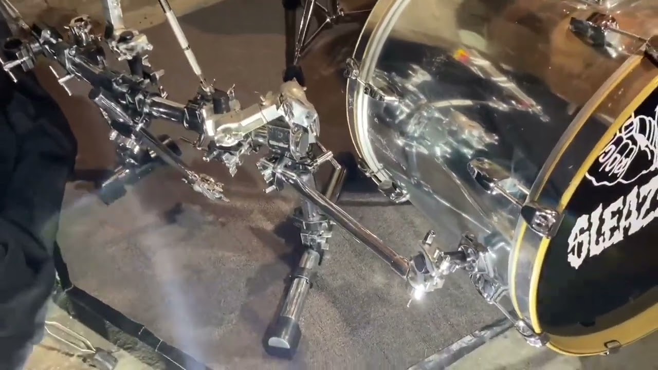 Bass Drum mounted on Stealth Rack