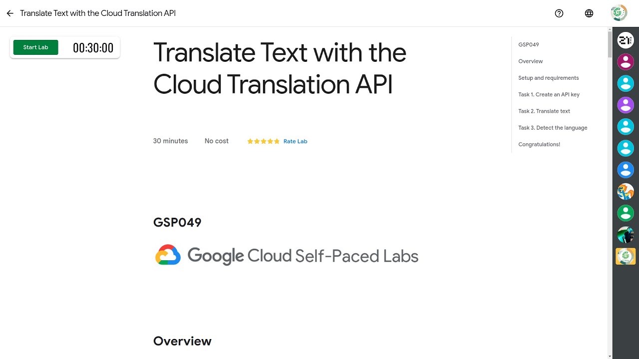 Translate Text with the Cloud Translation API | GSP049 | Arcade ...