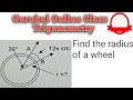 What will be the radius of a wheel whose arc of 12π cm makes an angle 36° at its centre ?