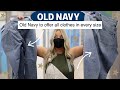 trying on old navy's *NEW SIZING* in store!