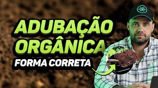 ADUBAÇÃO ORGÂNICA - FORMA CORRETA