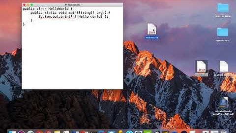 Compile and Run a Java Program Using Command Line Terminal on Mac