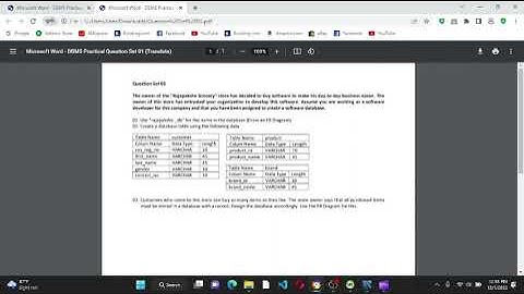 DBMS Question set 03