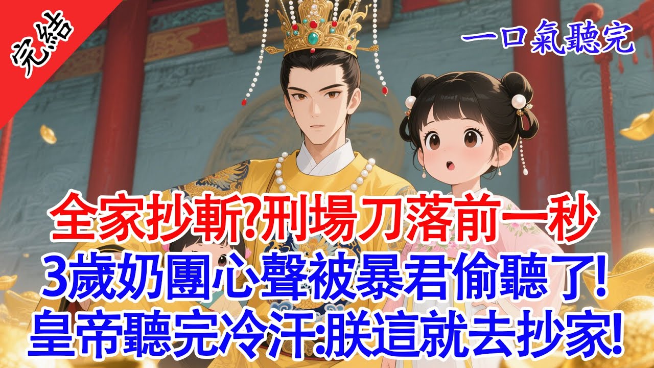 【一口氣看完】刑場刀落前一秒，3歲沈晚意的心聲炸響暴君耳畔：“尚書叔叔偷我家銀子埋桃樹底下！”暴君怒喝刀下留人，抱奶團闖大殿。#萌娃 #爽文 #完結