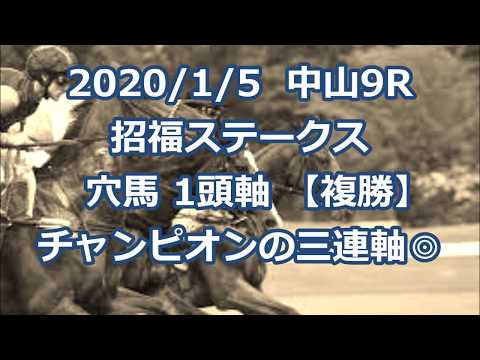【競馬予想】招福S 2020/1/5 穴馬1頭軸 〔複勝〕中山9R チャンピオンの三連軸◎