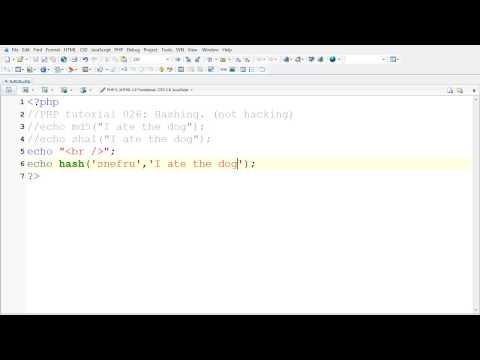 PHP Tutorial 026 Hashing, not hacking Part 2