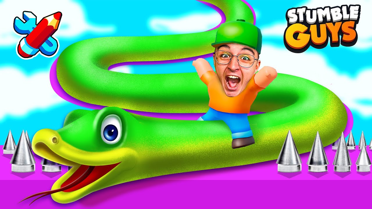 SERPIENTE GIGANTE 😵‍💫🐍!! (Carreras en Modo Creativo 🚗💨) - Stumble Guys
