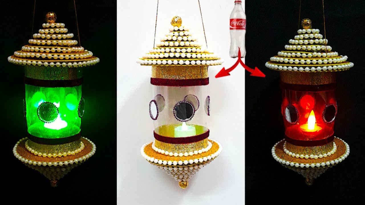 DIY-Lantern/Tealight Holder from Plastic Bottles|Plastic bottle ka lantern/kandil Banane ka Tarika