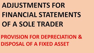 HOW TO MAKE ADJUSTMENTS FOR DEPRECIATION AND DISPOSAL OF FIXED ASSETS WITH EXAMPLES