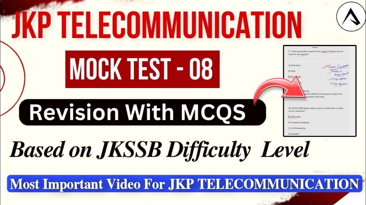 Jkp Test Pattern JK Police Constable Telecommunication Mock Test: JKP Telecommunication ...
