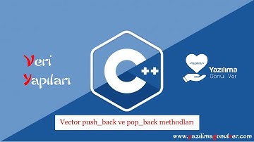 C++ ile Veri Yapıları : Vectorlerin push_back ve pop_back methodları