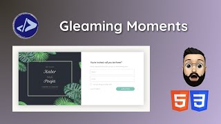 Wedding Invitation #03 | Customized Dev | Gleaming Moments Wedding Invitation using HTML & CSS