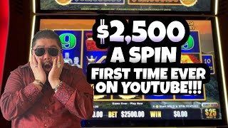 $2500/SPIN HIGH LIMIT DRAGON CASH SLOTS! COLOSSAL BET!! FIRST TIME IN YOUTUBE HISTORY! HARD ROCK FL! screenshot 4