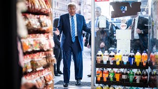 ‘Iconic’: Donald Trump visits bodega following second day in court