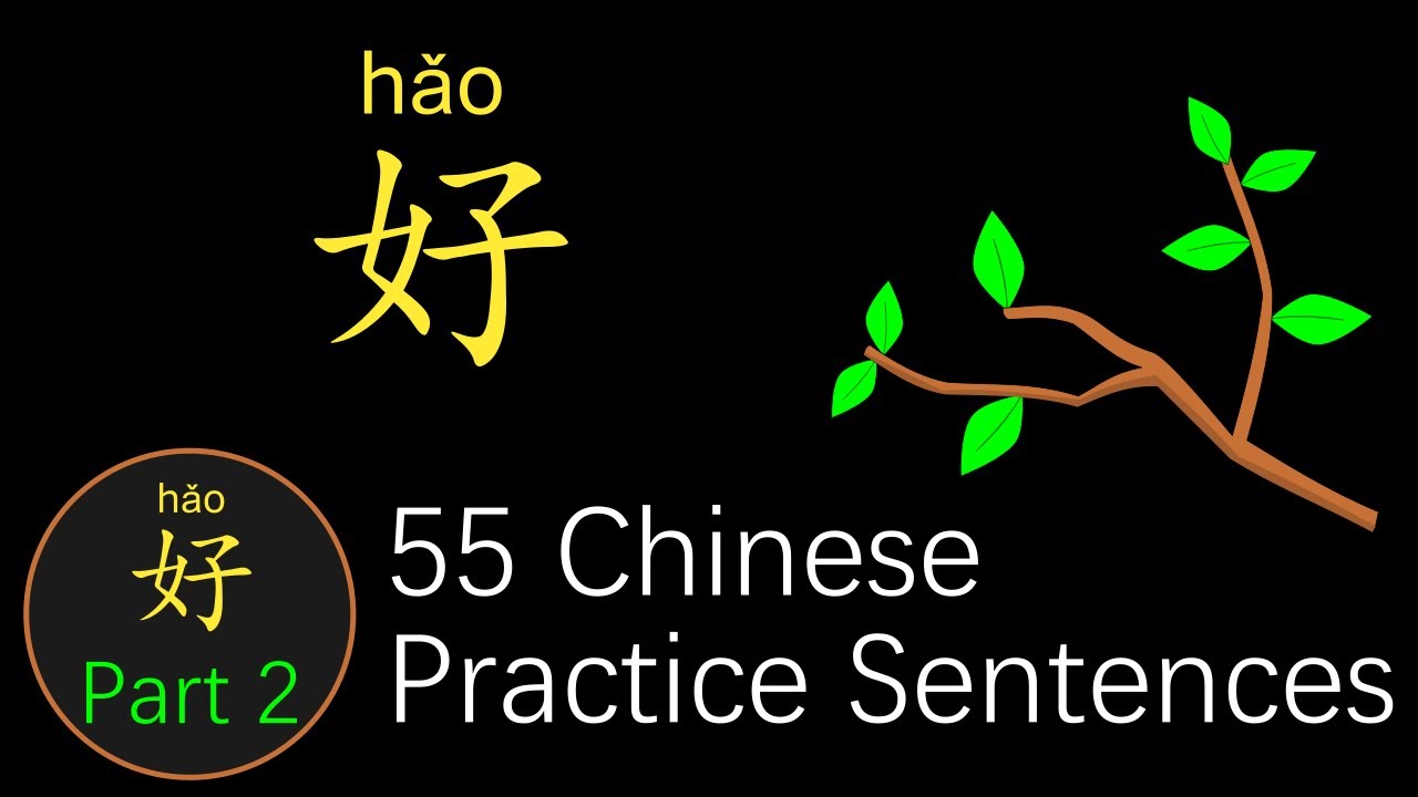 好 - 55 Chinese Practice Sentences (Part 2) - YouTube