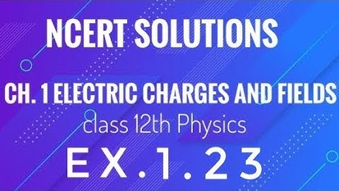 Class 12th Physics l ncert Solutions l Ex .1.23 chapter 1 Electric Charges and Fields