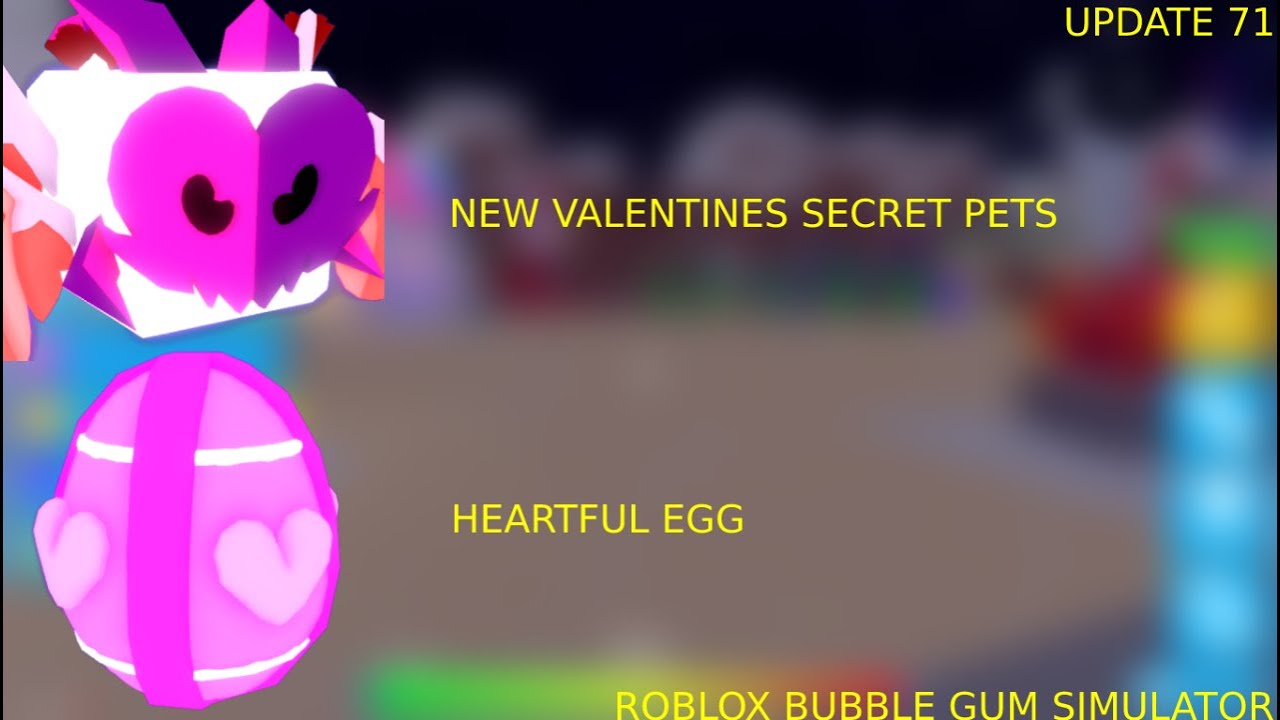 Update 71 - NEW Valentine Eggs, Secrets, Rewards, Bubble Pass and MORE - Roblox Bubble Gum Simulator