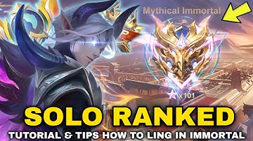 SOLO RANK LING FASTHAND TUTORIAL & TIPS IN IMMORTAL RANK | LING BEST BUILD & EMBLEM 2025