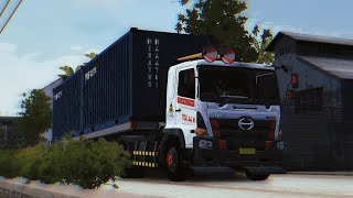 Share mod/livery Hino 500 4x2 Trailer container || Bussid mod