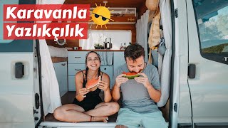 Karavanla Yazlıkçılık - Issız Koyda Menemen Karpuz Kızartmalı Bir Yaz Günü - Trail Of Us Vanlife