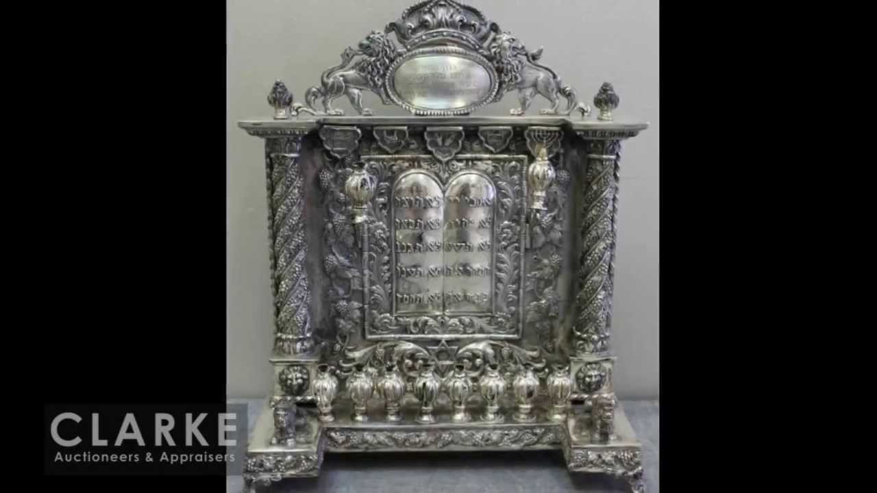 Silver Menorah | Antique Menorah | Sterling | Clarke Auction Gallery - YouTube