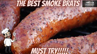Smoke brats on Traeger grill  how to cook bratwurst