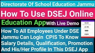 DSE Jammu //How To Use  DSEJ Online Education App? How To Employees  Can Check Their Service Details screenshot 5