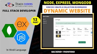 Delete data from the database || How to delete collection in MongoDB || Nodejs Dynamic Project